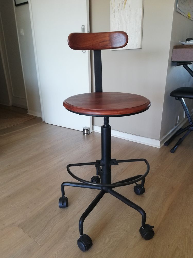 chaise haute industrie en palissandre massif 90 Chatou (78)