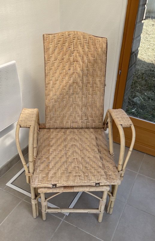 Chaise longue en rotin ann�es 50 200 Rocquigny (08)
