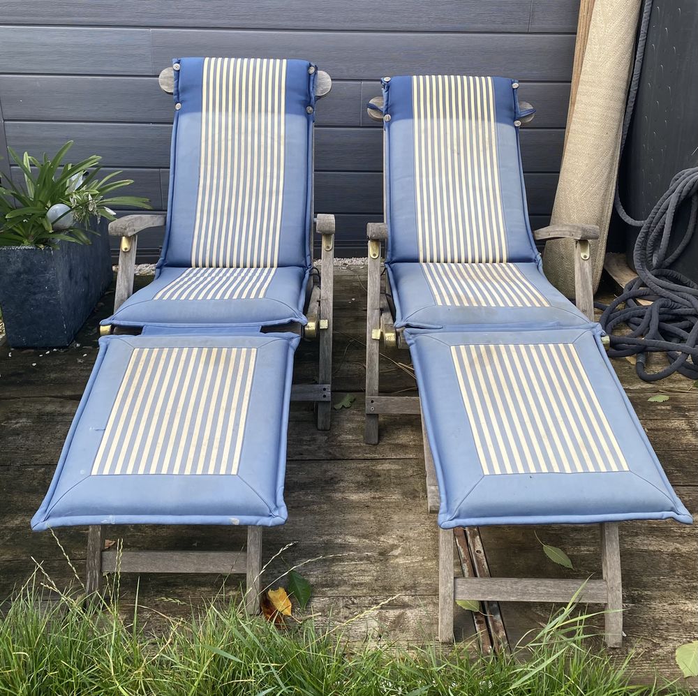 Chaise longue teck clair de la marque GARDEN IMPRESSIONS 60 Ronchin (59)