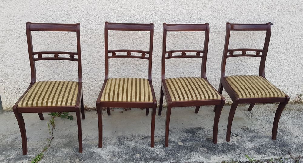 Lot de 4 chaises acajou Louis Philippe 290 Juran�on (64)
