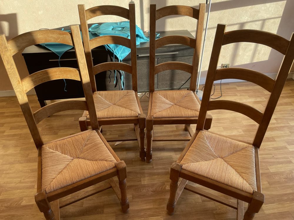 Lot de 4 chaises en bois massif  100 Cergy (95)