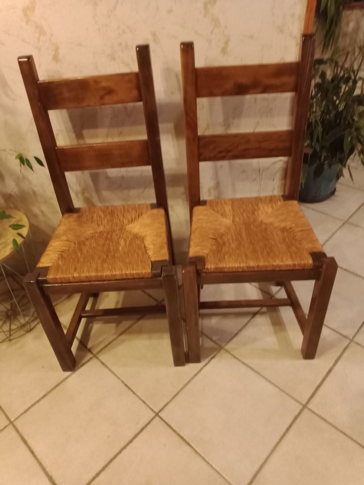 6 chaises bois paill�es 80 Vitry-le-Crois� (10)