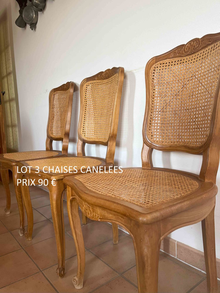 LOT 3 CHAISES CANNELEES 90 Saint-Blaise (06)