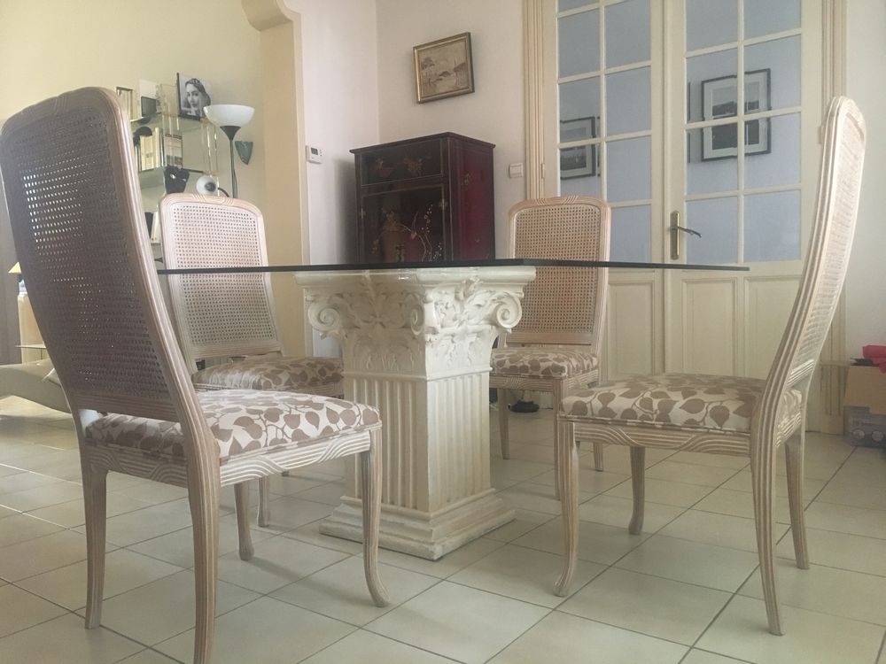 4 chaises en c�rus� + plateau en verre 400 Douai (59)