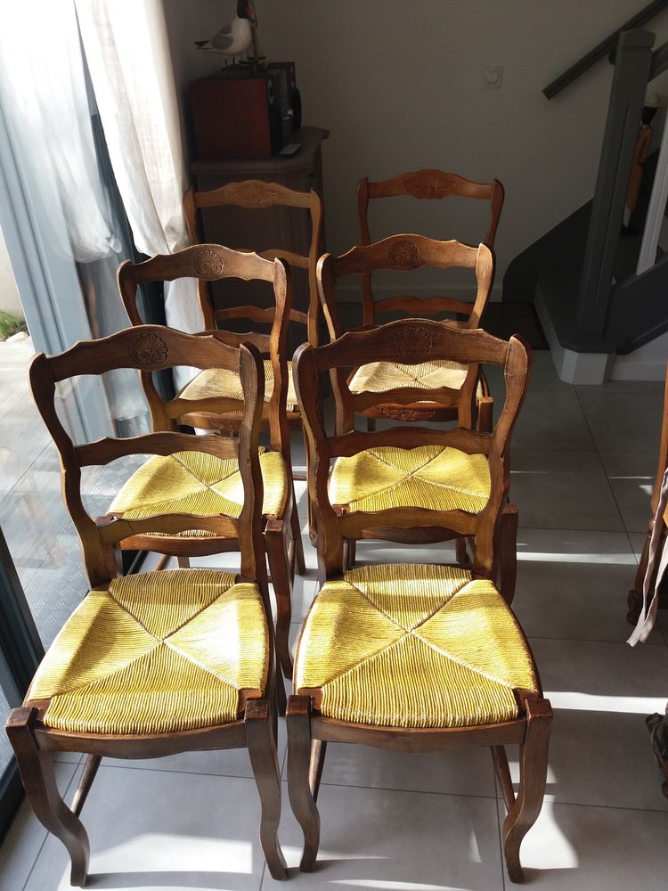 chaises en ch�ne - assise paille 30 Merville-Franceville-Plage (14)