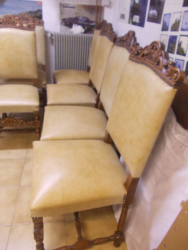 6 chaises en cuir 559 Thiais (94)