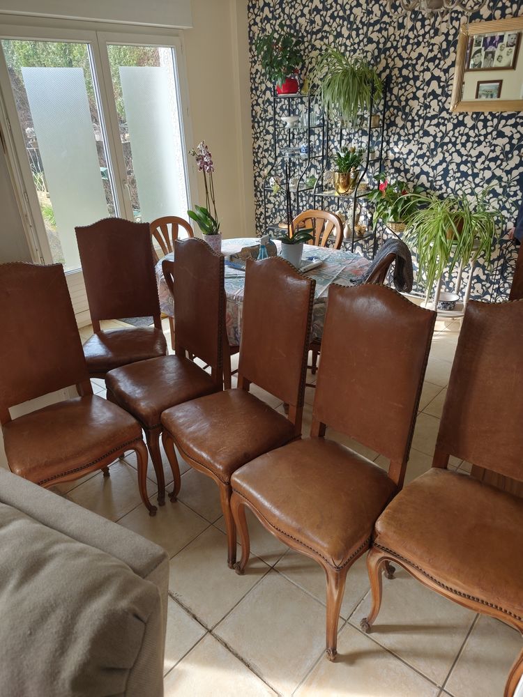 LOT  6 CHAISES CUIR 0 H�nouville (76)