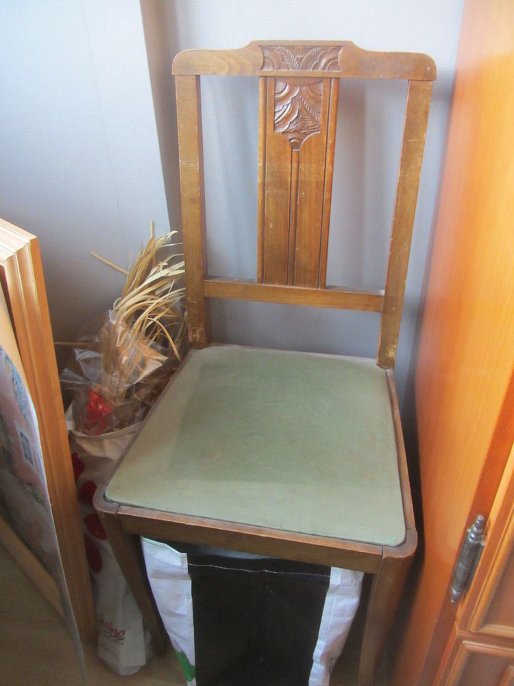 2 chaises art d�co assise verte claire 10 Toulon (83)