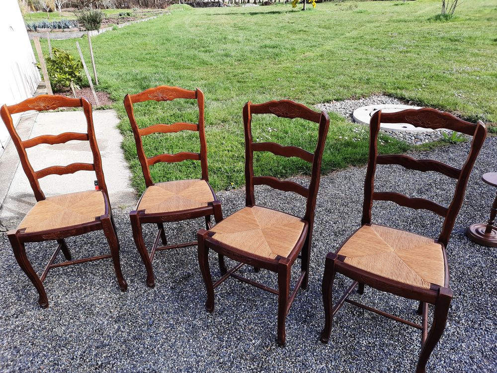 4 chaises dessus en paille 50 Poucharramet (31)