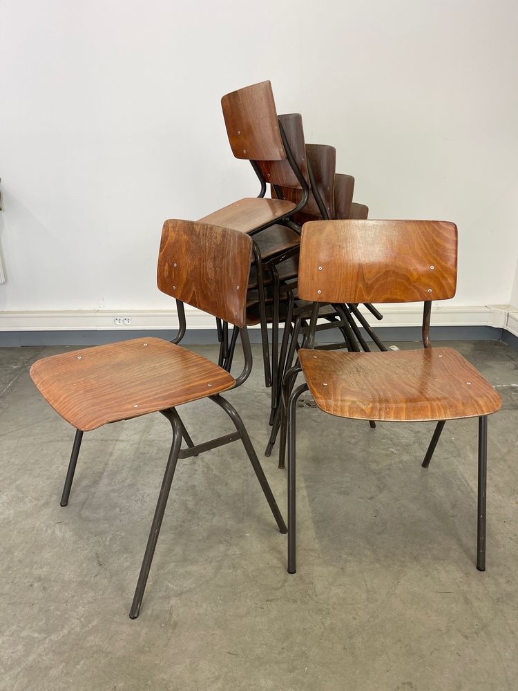 Lot de 7 chaises �cole Marko ann�es 70 Pays-Bas 475 Lorient (56)