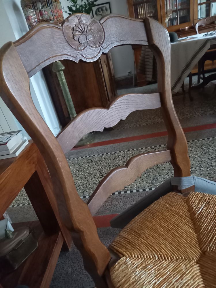 4 chaises fa�on Eb�niste ch�ne massif 80 Mauguio (34)