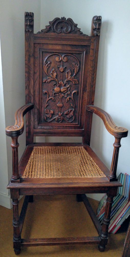 2 Chaises fauteuil anciennes sculpt�es 0 Sautron (44)