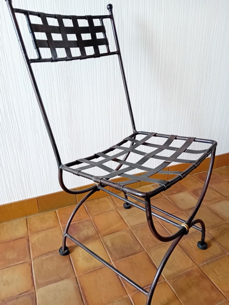 Lot de 4 chaises en fer forg� 50 Darmannes (52)