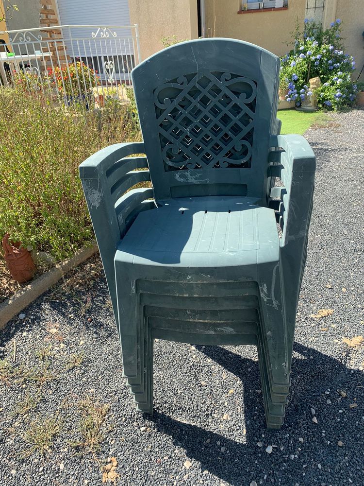  6 chaises en grosiflex  couleur vertes 15 Montpellier (34)