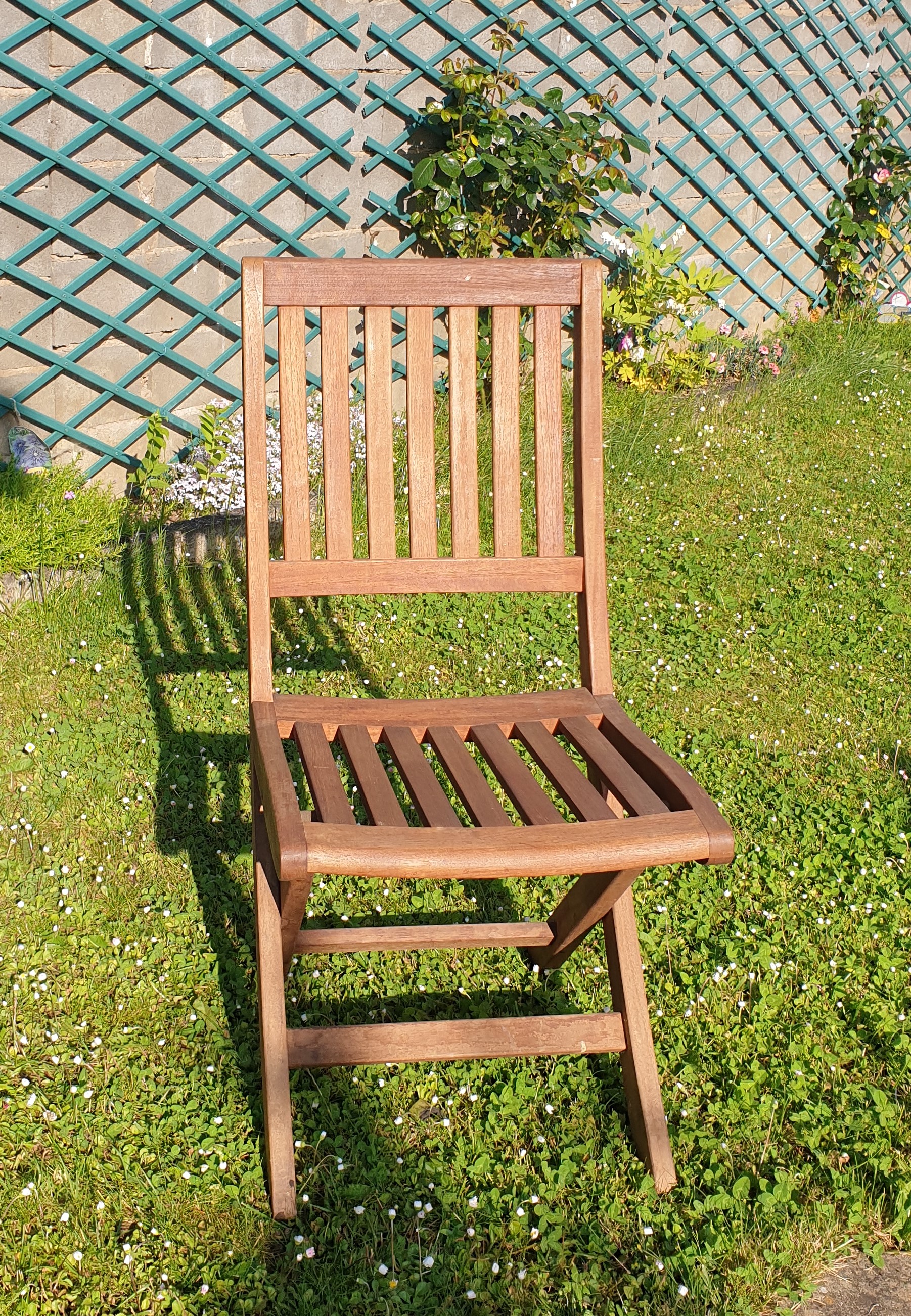 Lot de 2 chaises de jardin pliables en bois d'acacia 90 Woippy (57)