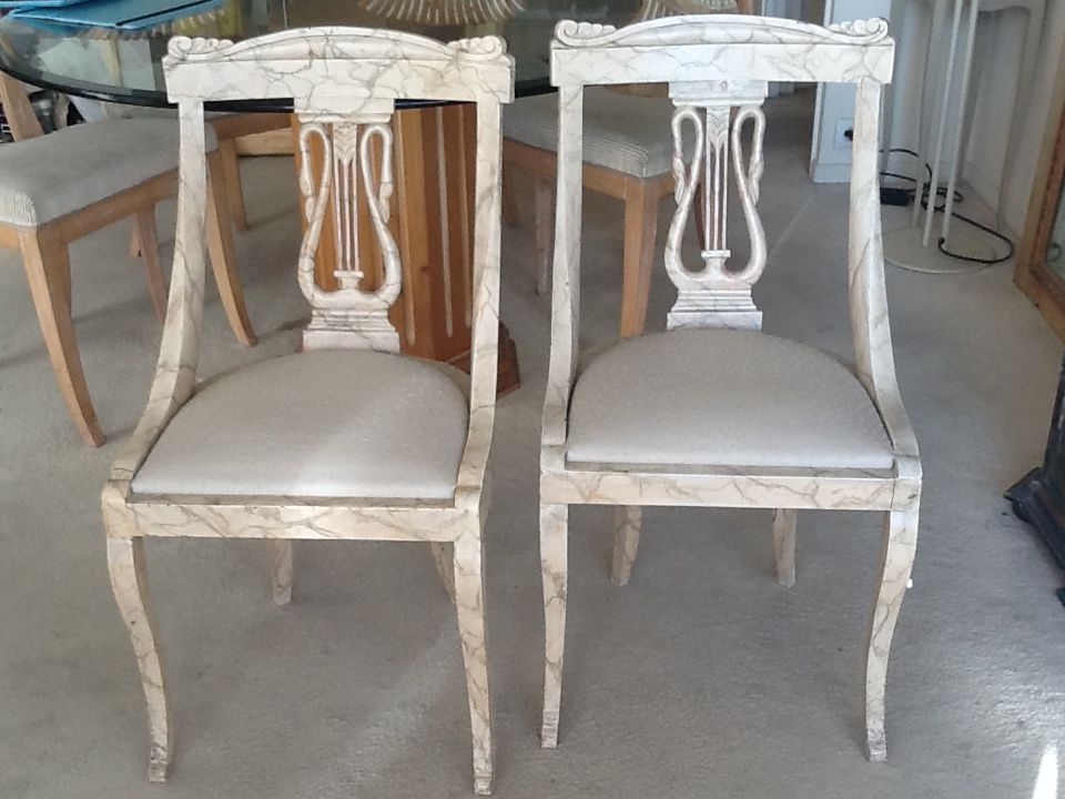 Chaises lyre peintes 80 Neuilly-sur-Seine (92)