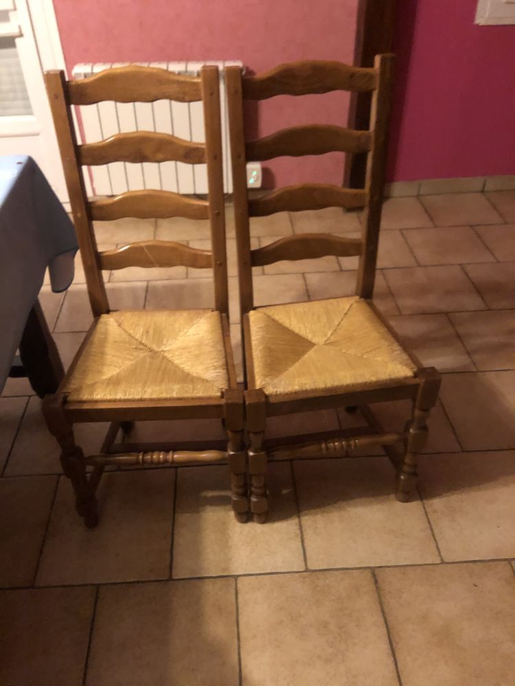 6 chaises en paille 80 Charleval (27)