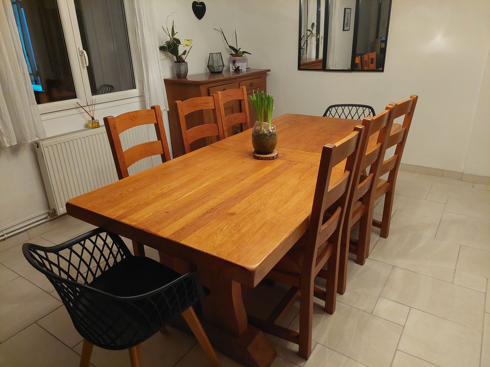 6 chaises paill�es ch�ne de tr�s bon �tat bonne qualit� 60 Criquiers (76)