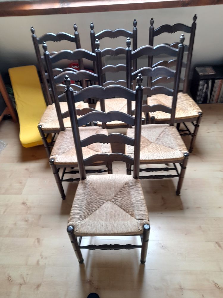 6 chaises paill�es salle � manger 100 Proville (59)