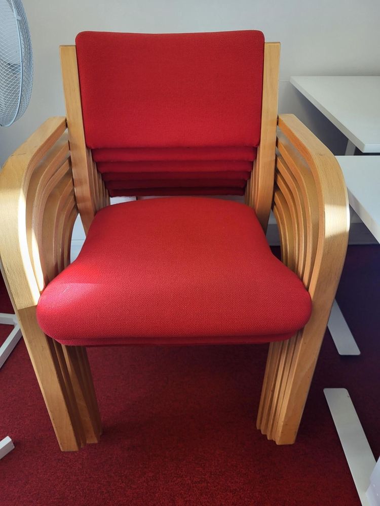 lot de 6 chaises de r�union (rouge) 35 Saint-Germain-en-Laye (78)