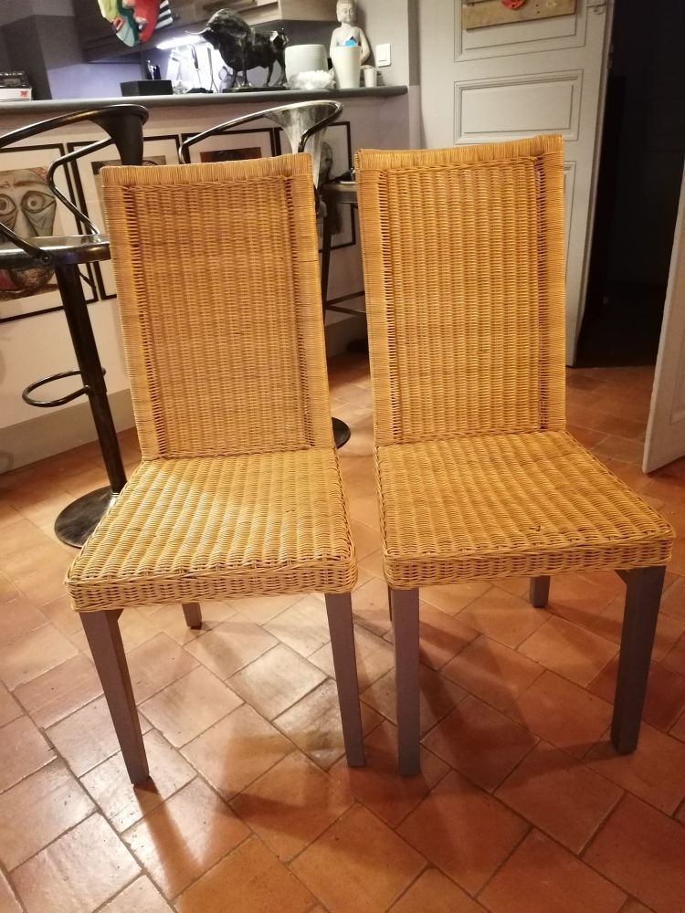 2 chaises en rotin et bois 40 Chonas-l'Amballan (38)