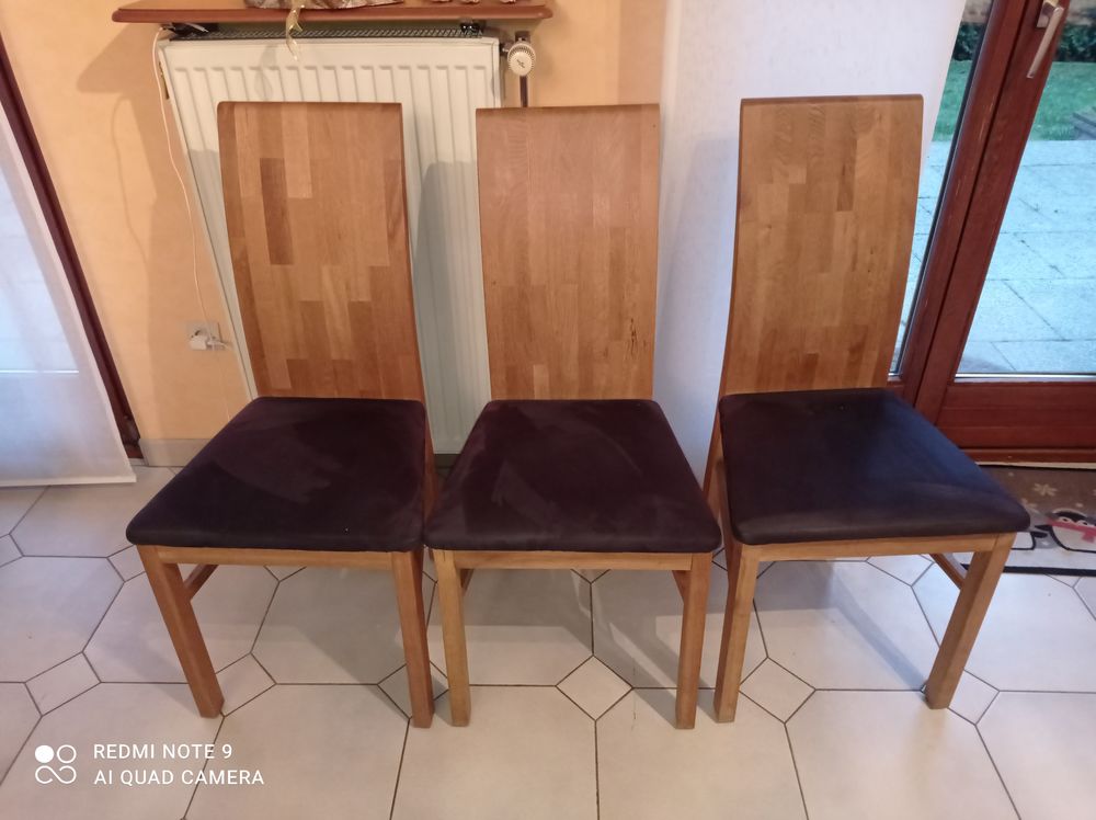 3 chaises de Salle � Manger Bois Massif 45 Fr�ningen (68)