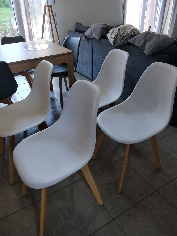 Lot de 4 chaises scandinave blanches 50 Villard-Bonnot (38)