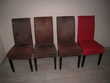 4 chaises en suédine imitation cuir vieilli 185 Vinay (38)