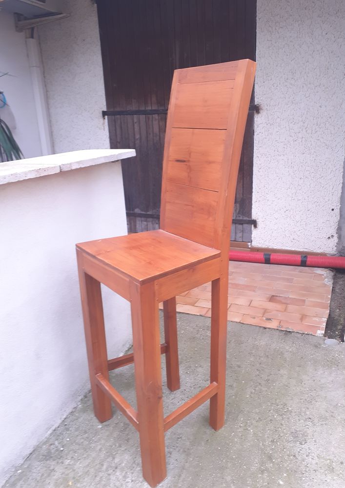 Lot de 6 chaises de bar en Teck massif 200 Balaruc-les-Bains (34)