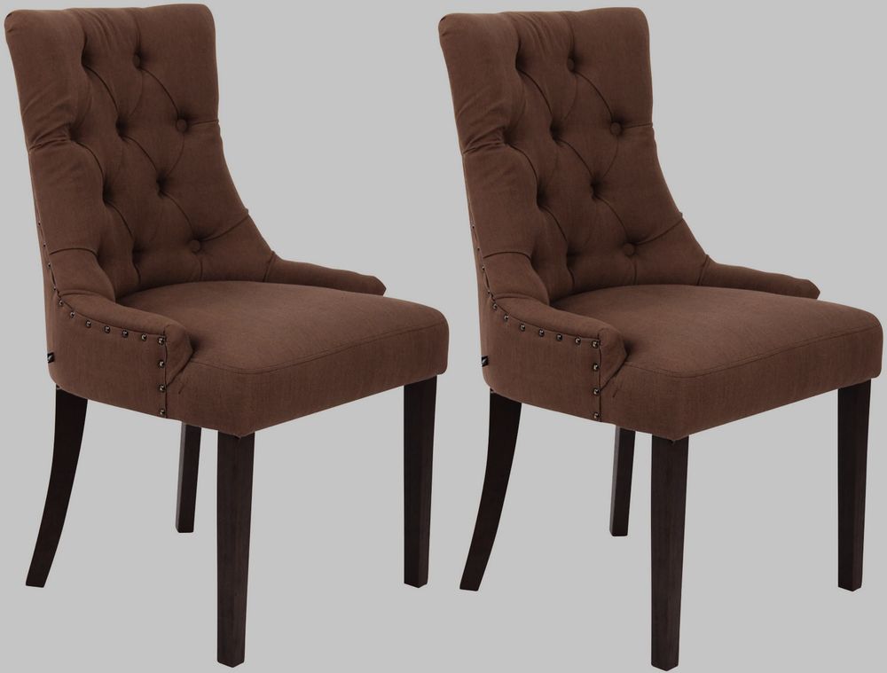 4 chaises en tissus marron/chocolat 150 Hambers (53)