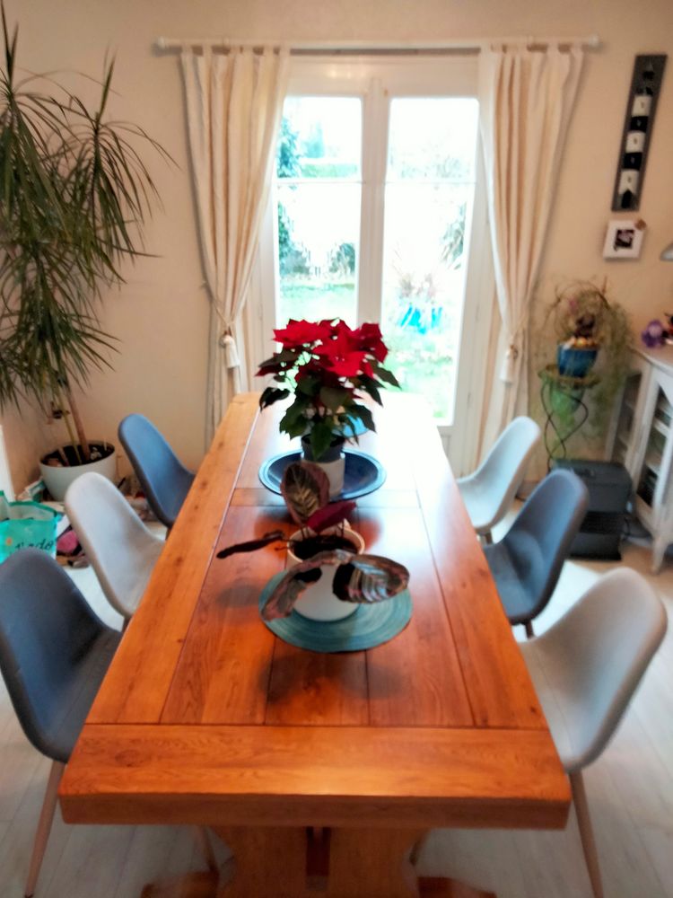 6 chaises tissus salle � manger - gris clair/3 gris fonc� 120 Saint-Agathon (22)