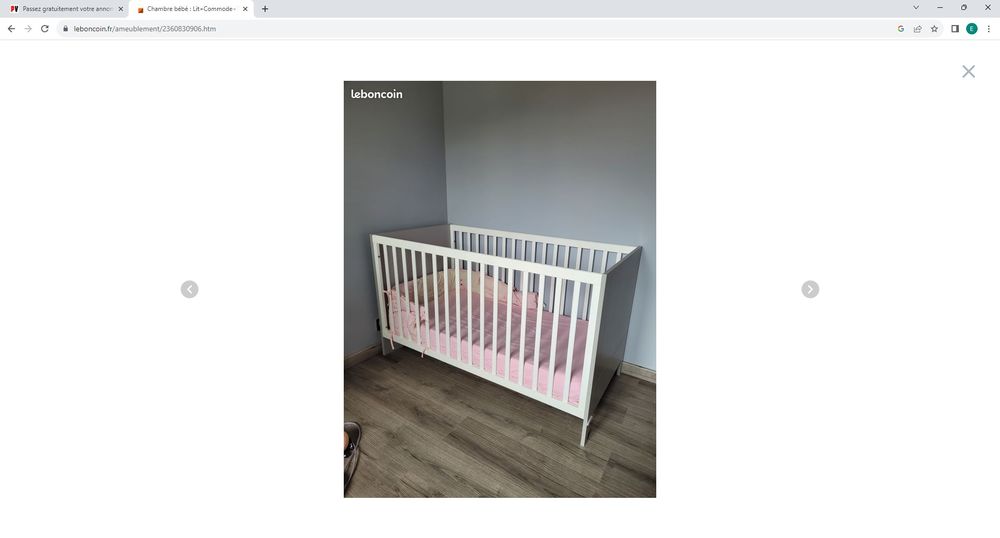 Chambre b�b� : Lit+Commode+Table � langer (livr. possible) 500 Mazan (84)