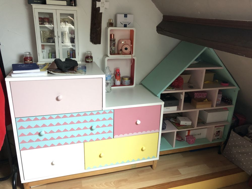 Chambre fille MAISON DU MONDE 2 meubles lit et matelas IMPEC 250 Villeneuve-d'Ascq (59)