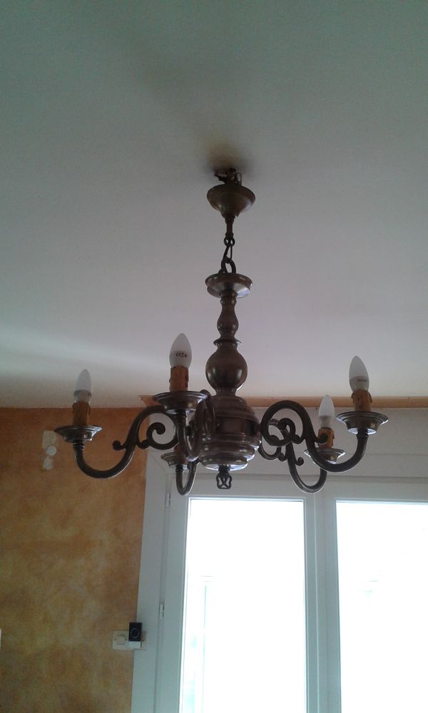 CHANDELIER + 2 CHANDELIERS ETAIN PUR 100 Genech (59)