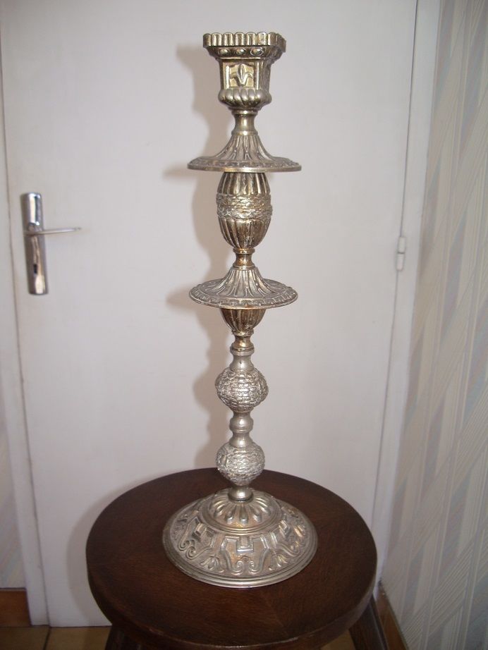 Chandelier / Grand bougeoir  (41 cm)  ann�es 1960 40 Gargenville (78)