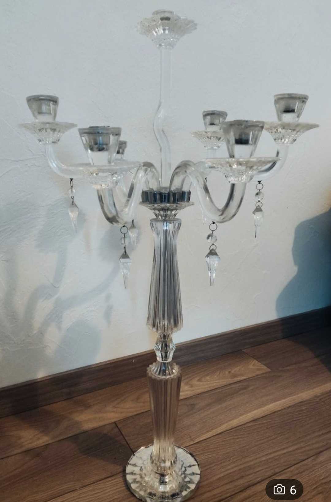Chandelier en verre ancien �  Grande taille 88 cm �  ��l�gance baroque 230 Nice (06)