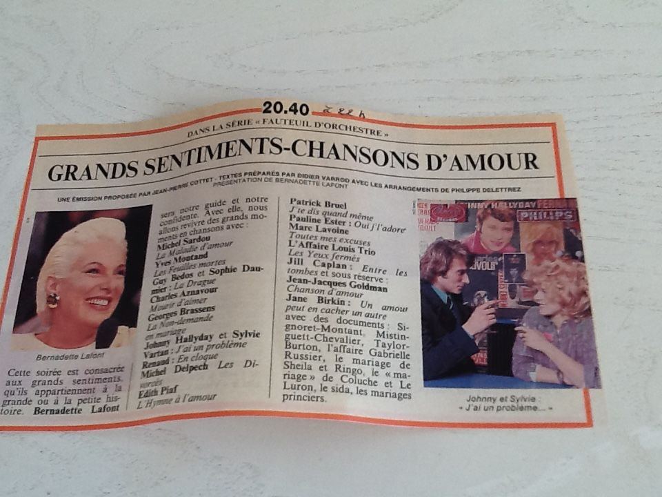 DVD CHANSONS D'AMOUR enregistr� t�l� 4 Saint-Etienne (42)
