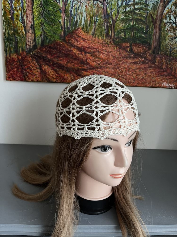 Chapeau Toque Bonnet Bob coton Blanc cass� 12.5 Saint-Prix (95)