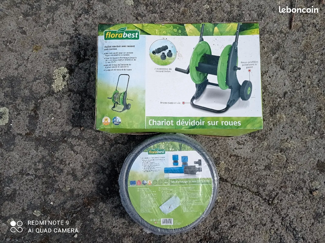 Chariot d�vidoir sur roues plus set d arrosage 20 Le Guislain (50)
