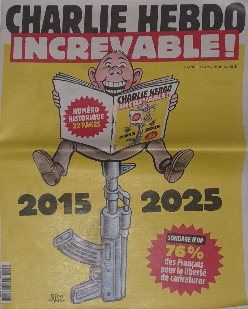 Charlie hebdo Increvable du 7 janvier 2025 . 5 Besan�on (25)