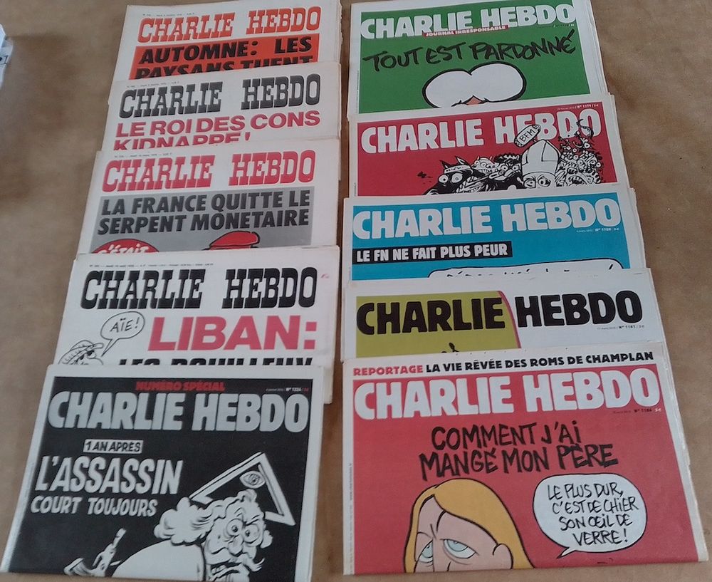 CHARLIE HEBDO, LOT de 10 n� PARFAIT ETAT, ID�E CADEAU 39 Penv�nan (22)