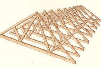 Charpente neuve compl�te lot de fermettes W � reconstituer 1200 Dracy-le-Fort (71)