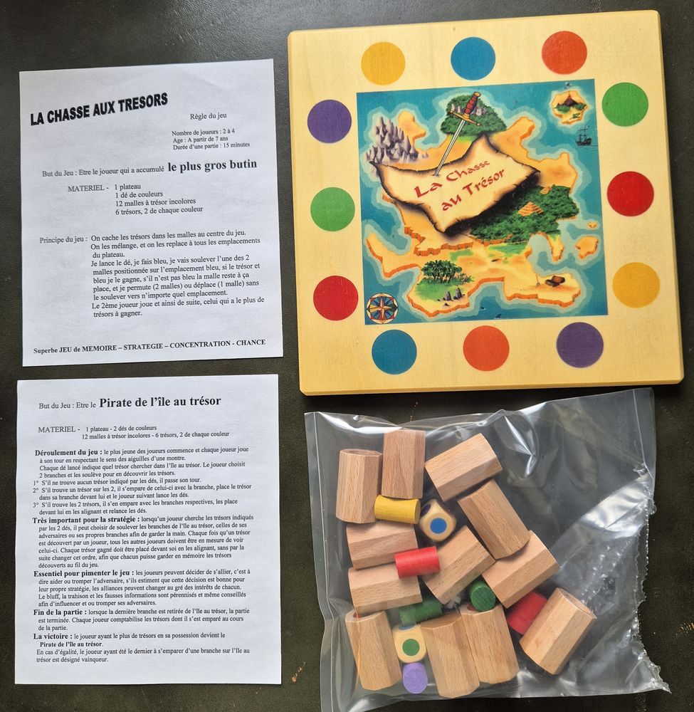 La chasse au tr�sor : jeu en bois de strat�gie et de m�moire 10 Arras (62)