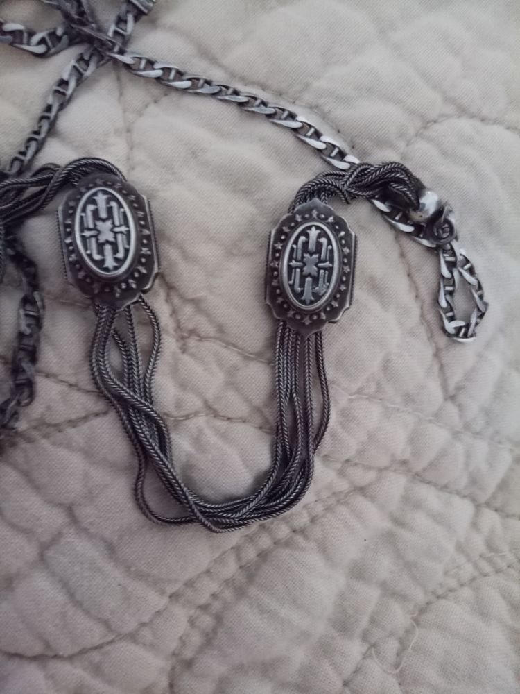 Ch�telaine vintage argent massif, collier 220 Paris 1 (75)