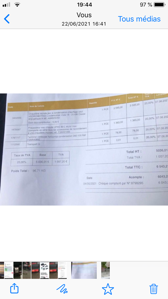 chaudiere neuve 25 kw hydrotermix � gaz et ballon deau 3500 Le Pr�-Saint-Gervais (93)