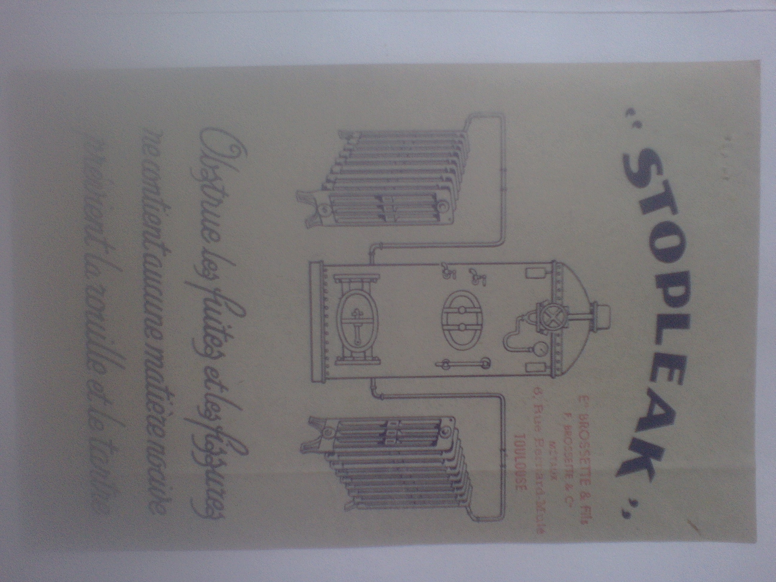 Chauffage central  - Liquide Stopleak obstrue les fuites 7 N�rac (47)