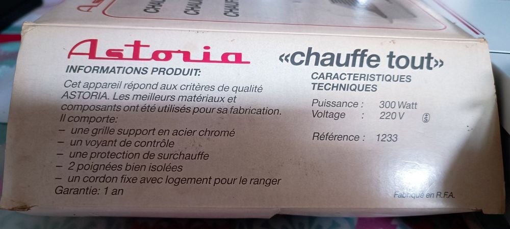 Chauffe Plats Chauffe Croissants Chauffe Assiettes
10 Meximieux (01)