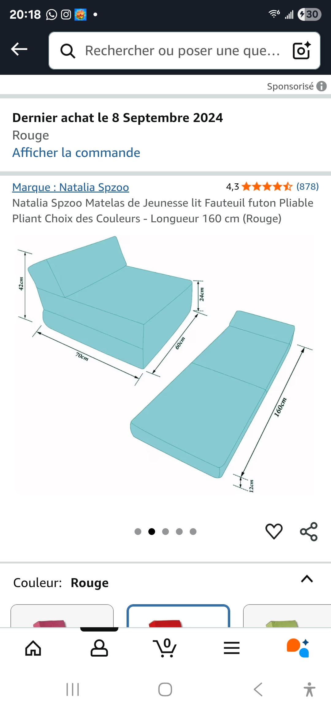 Chauffeuse lit d'appoint 30 Villenave-d'Ornon (33)