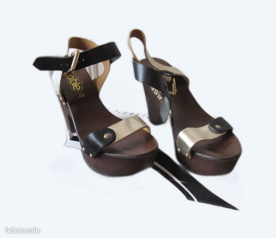 Chaussure femme bois et cuir 13 Bury (60)