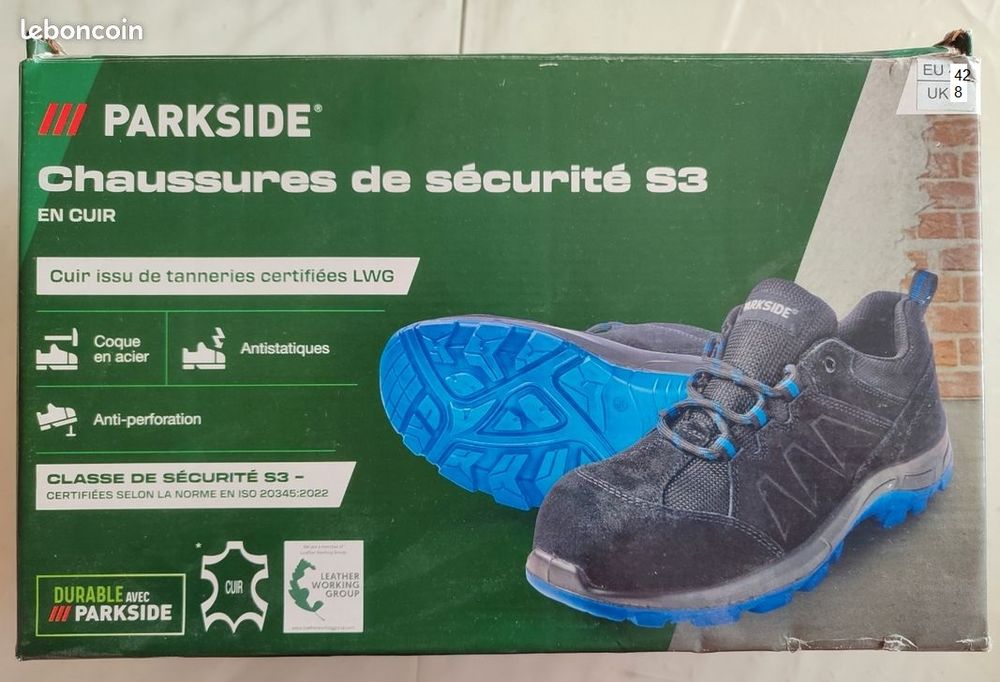 Chaussure de s�curit� S3 Parkside - taille 42 25 Beauchamp (95)